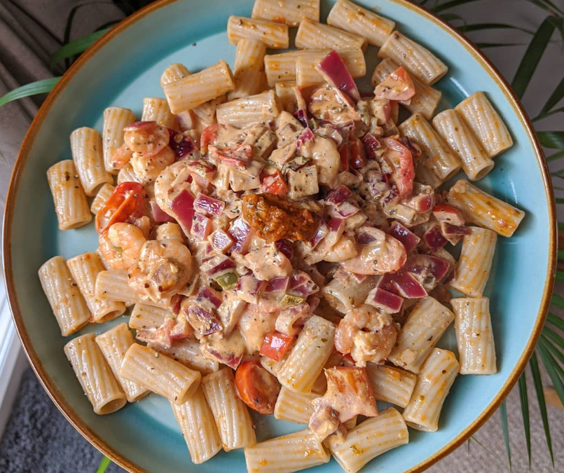 Creamy White Wine Pesto Prawn Yorkshire Pasta